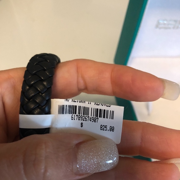 EFFY STERLING SILVER & LEATHER DRAGON BRACELET - Picture 4 of 4